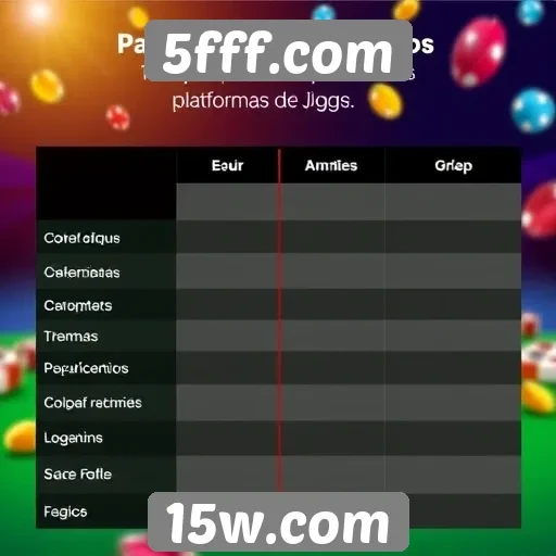 Comparativo de plataformas no site de jogos 5fff.com